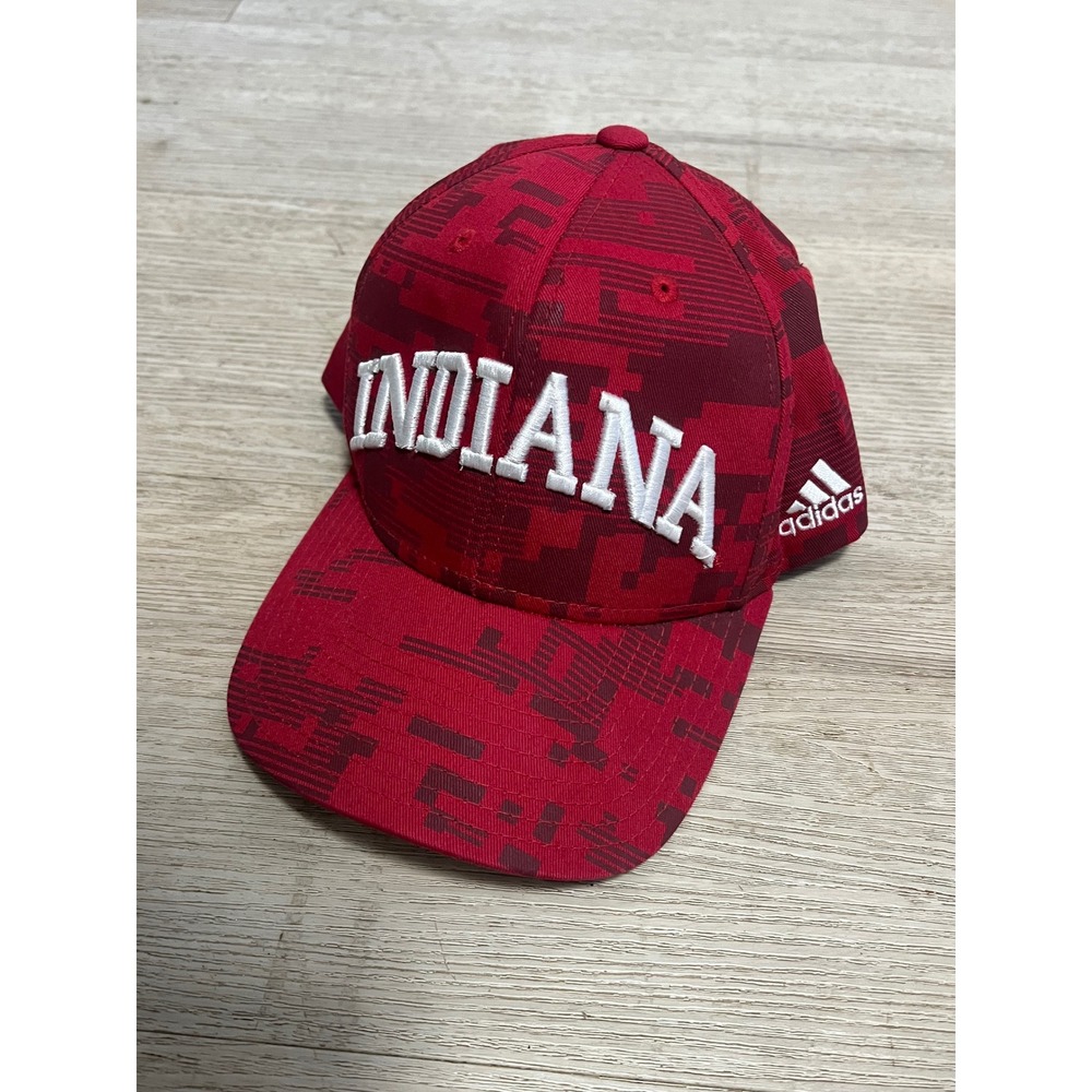 Adidas‎ Indiana Hoosiers Hat Mens Red Digital Camo Snapback Pearl Harbor Patch